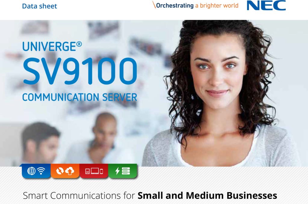 Univerge SV9100 communications server data sheet for small and medium businesses